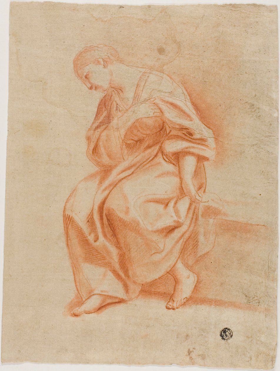Sedící žena v profilu od Marcantonio Franceschini