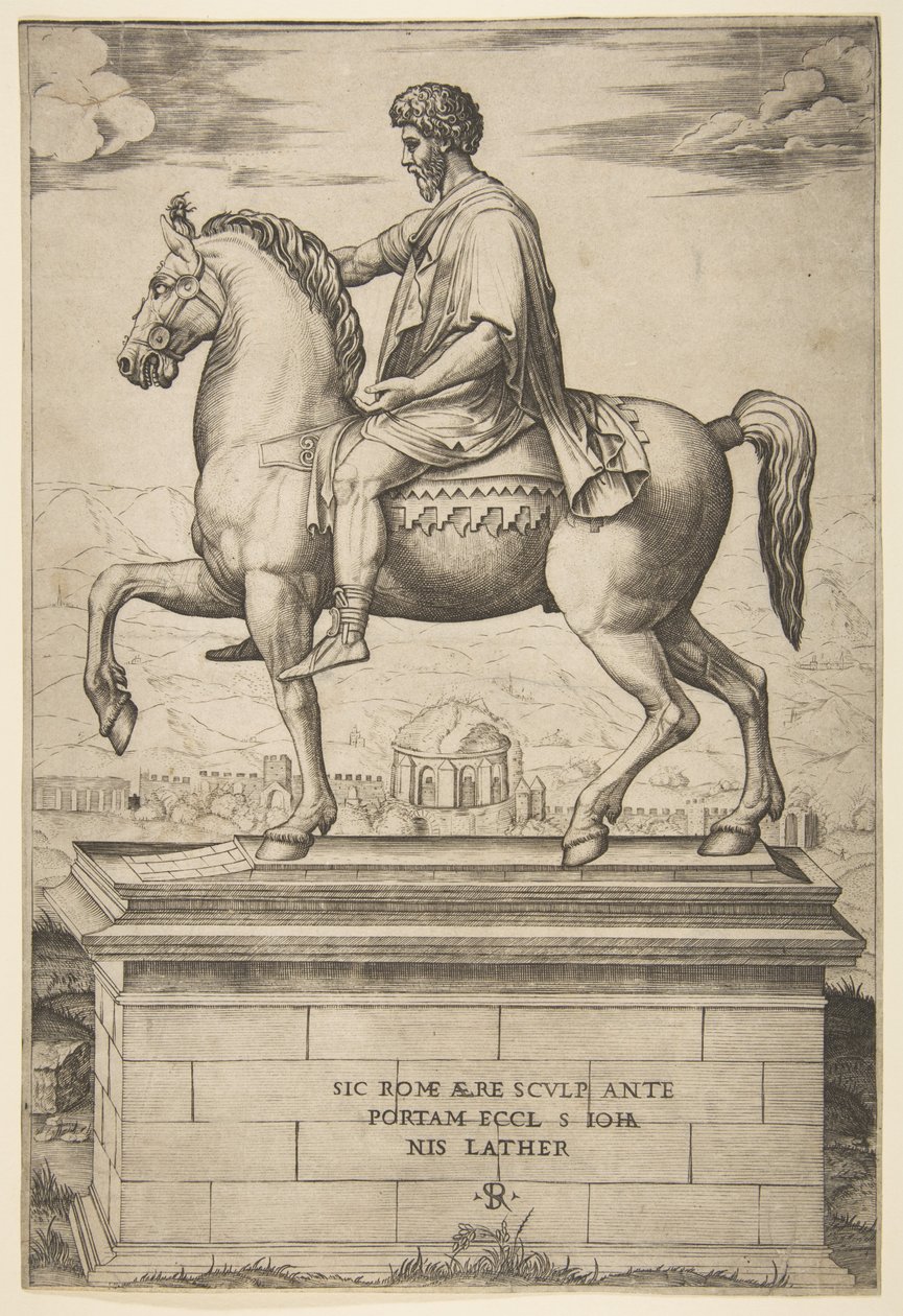 Jezdecká socha Marka Aurelia, 1515-27. od Marco Dente