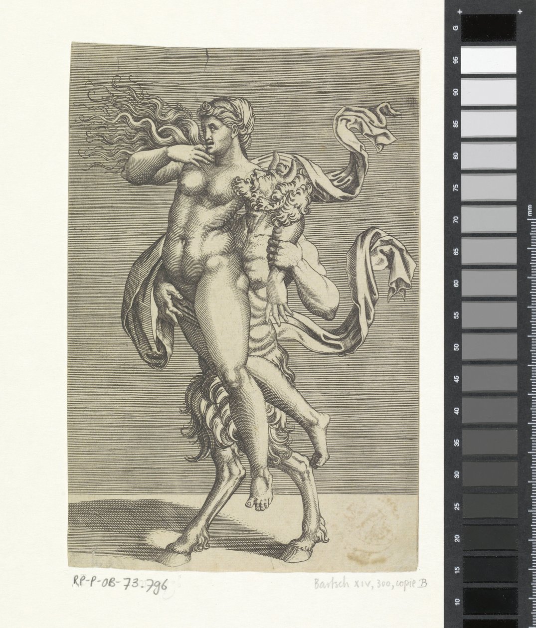Satyr a nymfa od Marco Dente