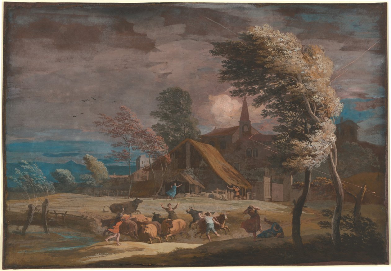 Bouřlivá krajina od Marco Ricci