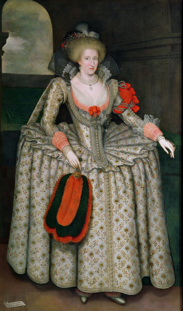 Anna Dánská, kolem 1605-10 od Marcus Gheeraerts