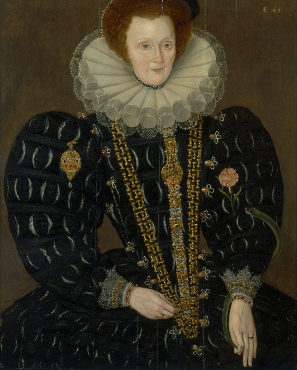 Žena jménem Lady Elizabeth Knightley od Marcus Garret Gheeraerts the Younger