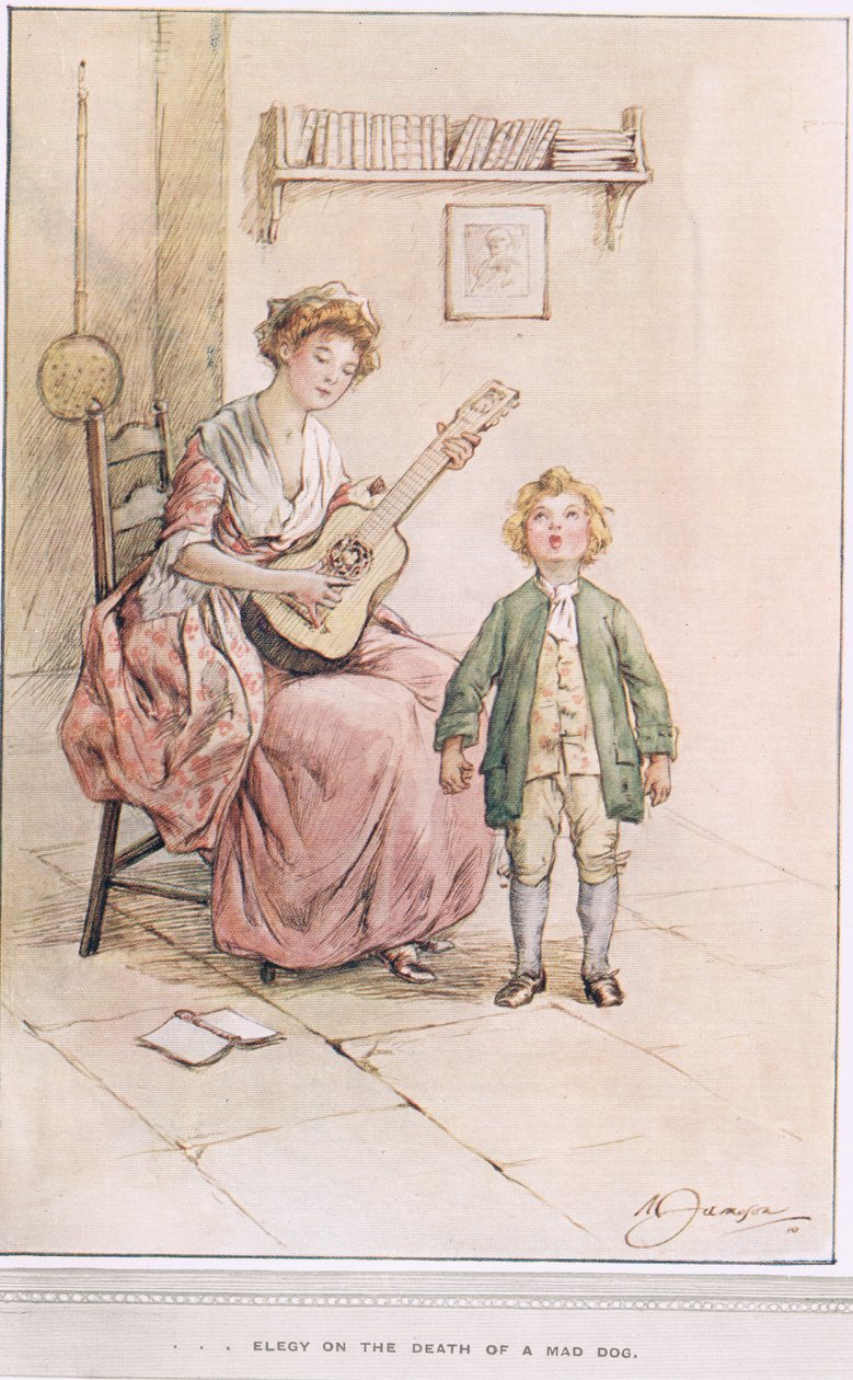Elegie o smrti šíleného psa, ilustrace z 