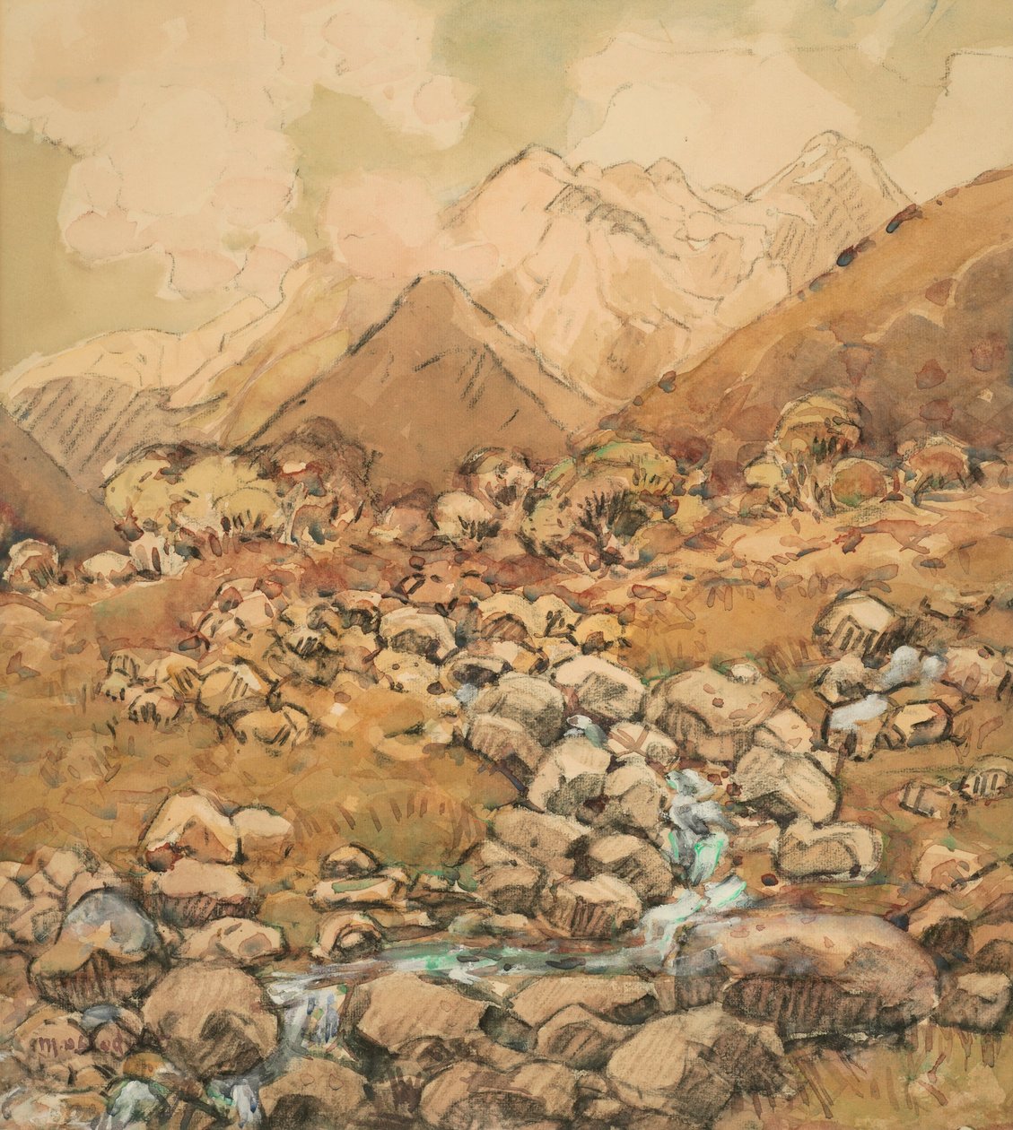 Pohled na Mount Cook od Margaret Stoddart