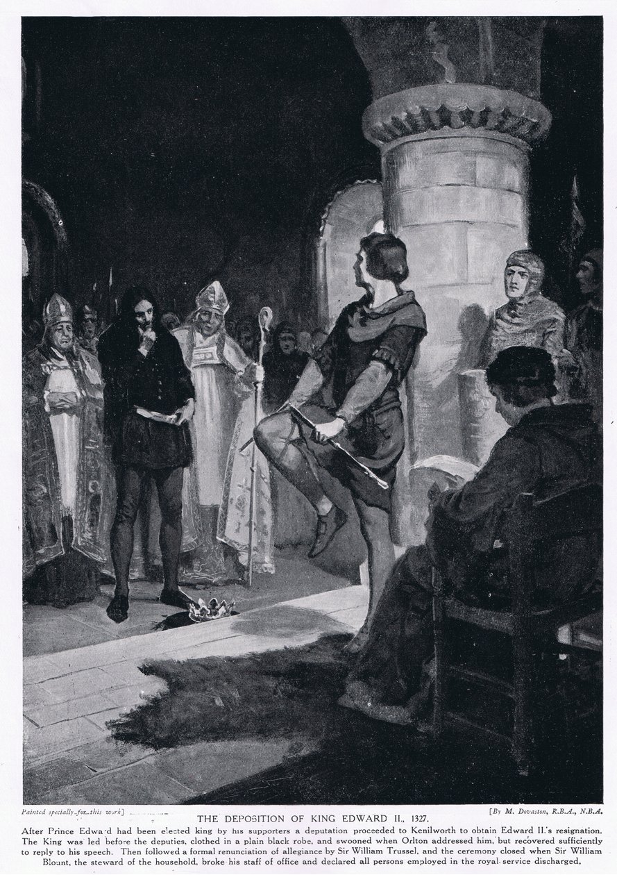 Sesazení krále Edvarda II. z trůnu1327 n. l. od Margaret Dovaston