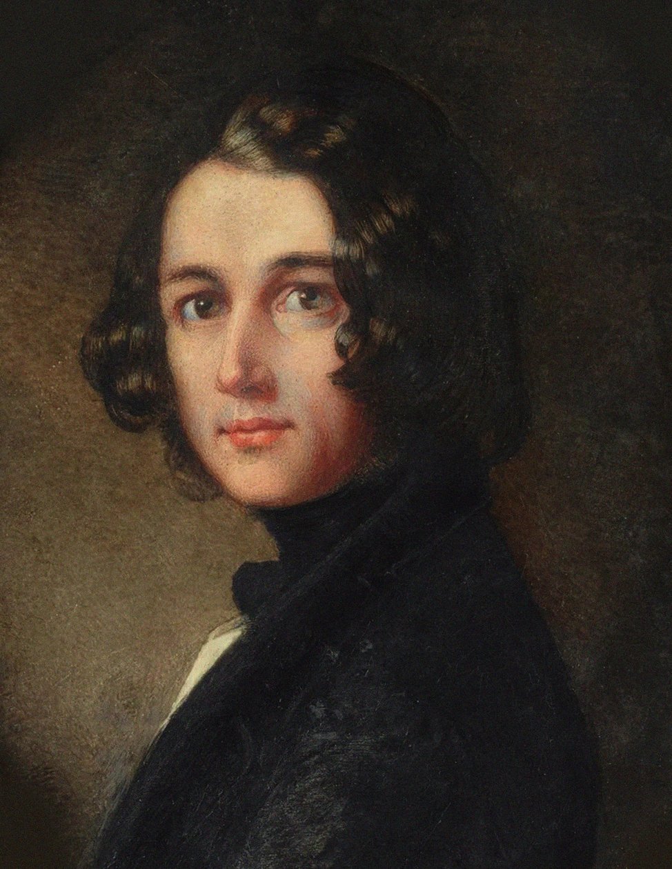 Detail portrétu Charlese Dickense, 1843. od Margaret Gillies