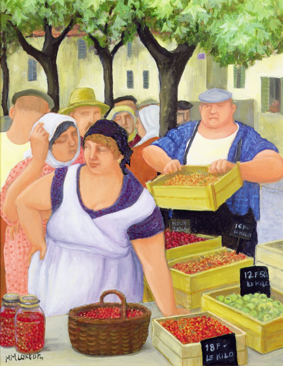 Tržiště (olej na plátně) od Margaret Loxton