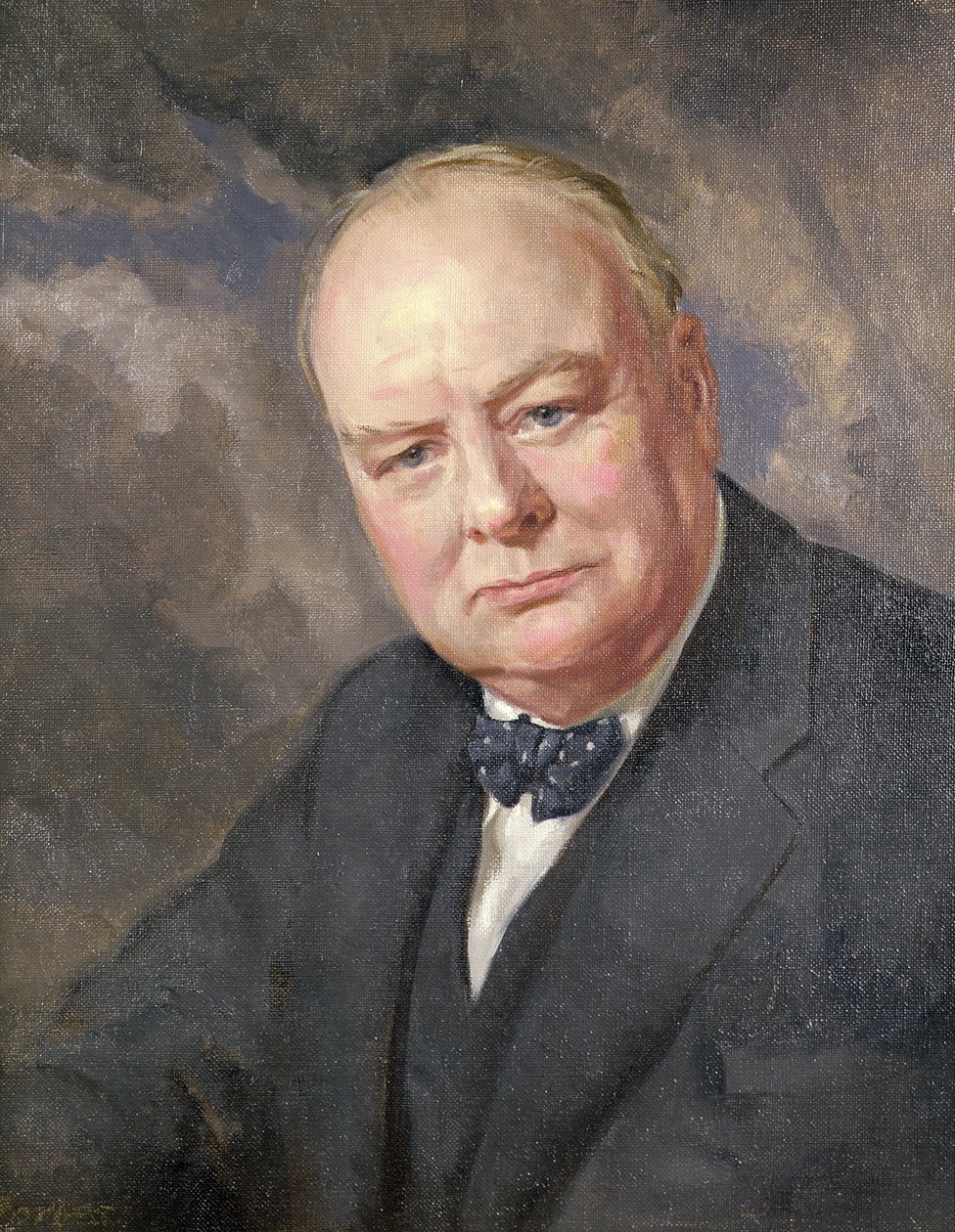 Portrét Winstona Churchilla od Margery Forbes