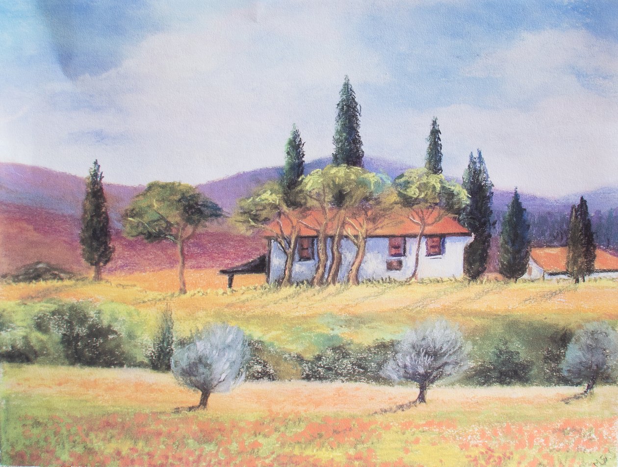 Cesta do Sieny, 1999 (pastel) od Margo Starkey