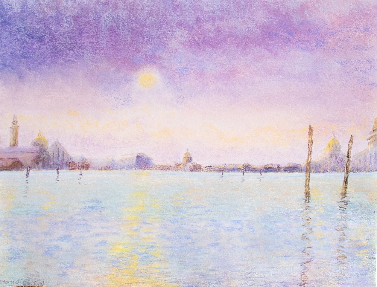 Benátky, 1995 (pastel) od Margo Starkey