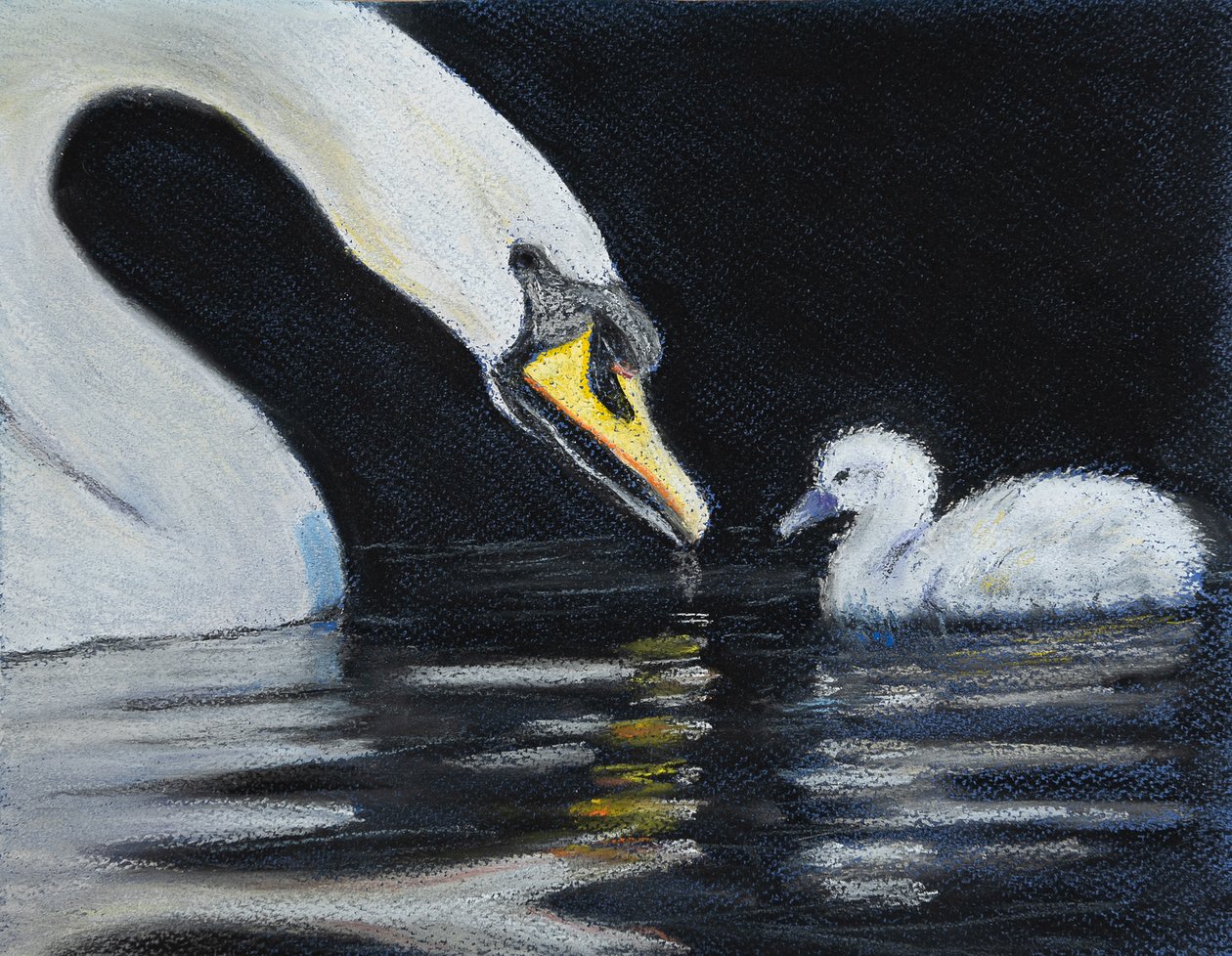 Follow Mummy, 2020 (pastel) od Margo Starkey
