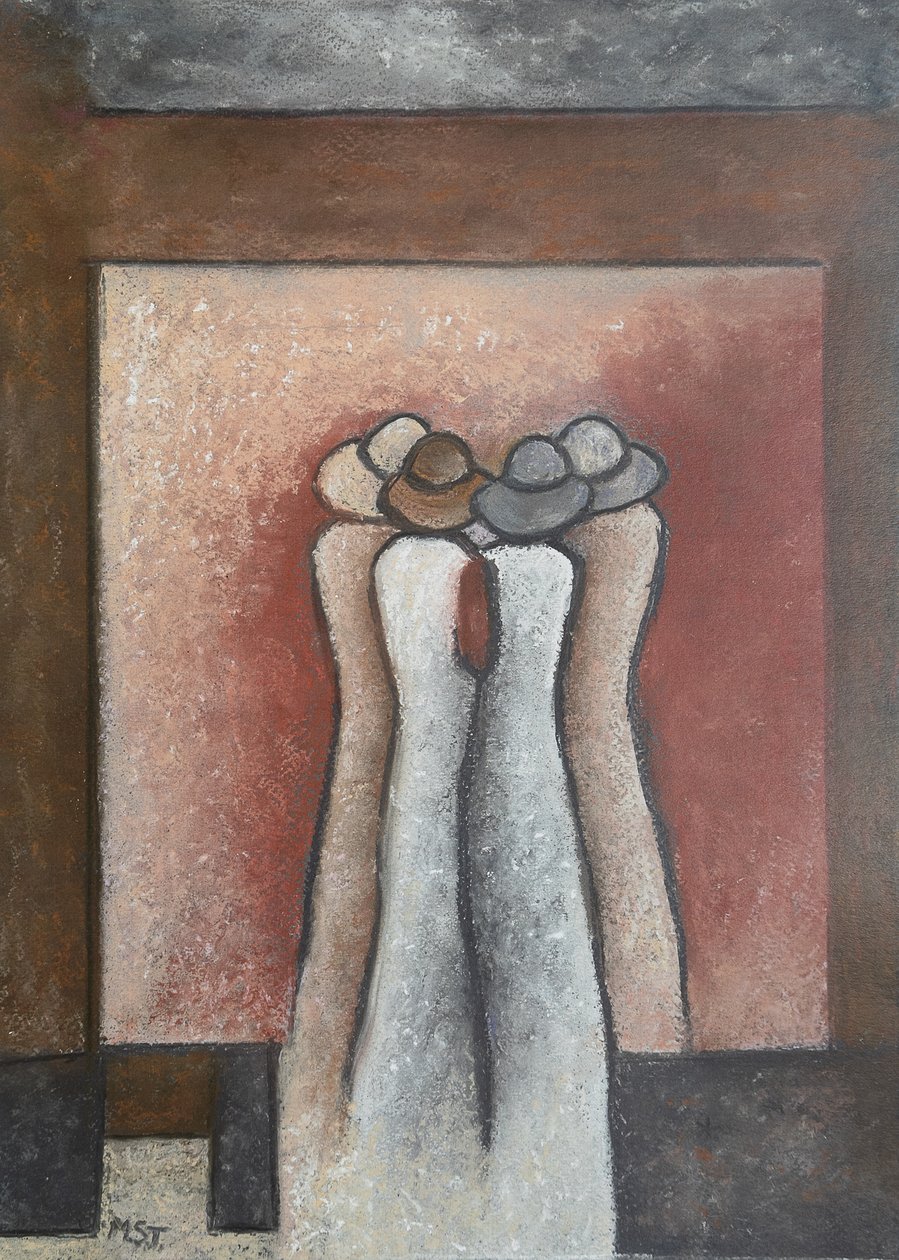 Whispering Ladies, 2020 (pastel) od Margo Starkey