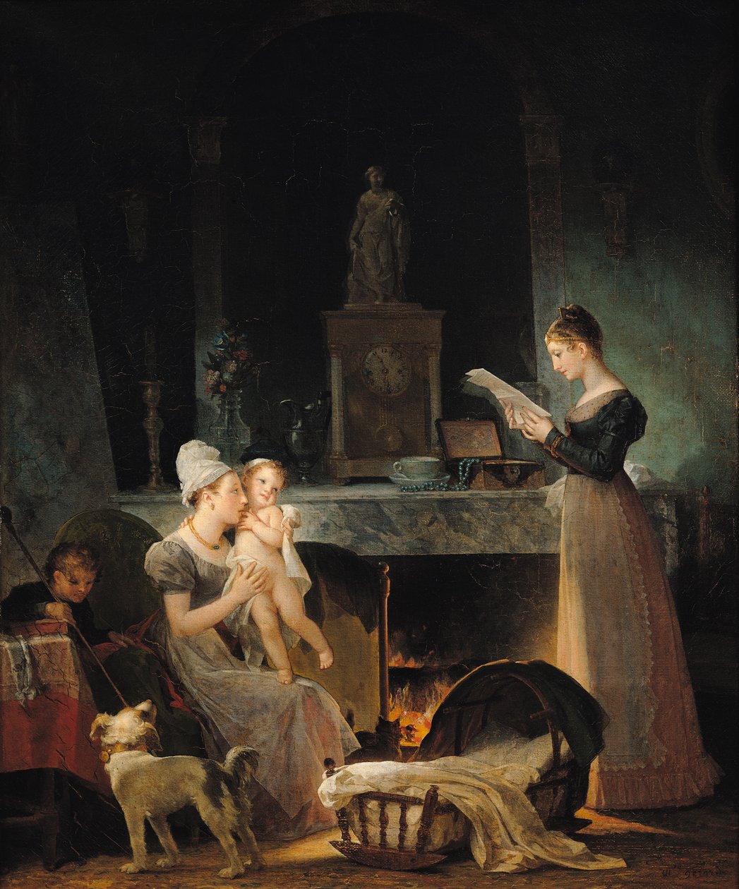 Čtení dopisu od Marguerite Gerard