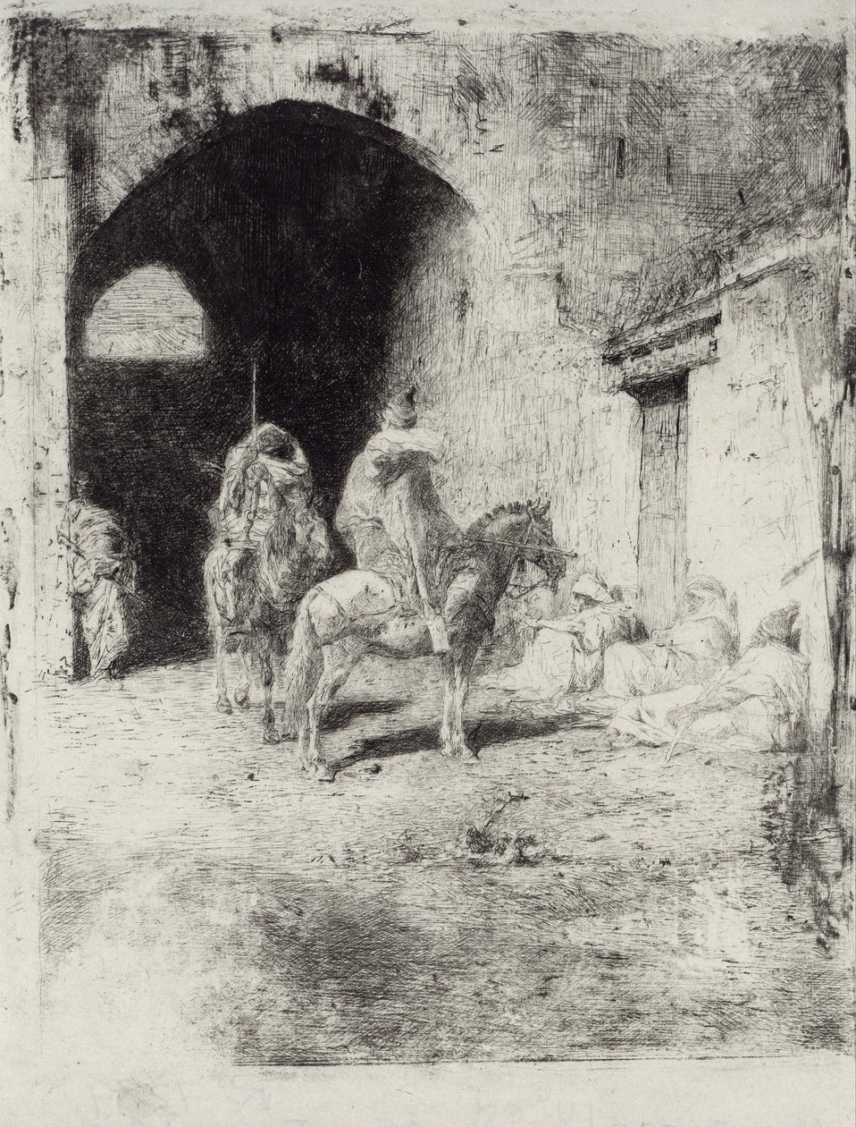 Stráž Casbah v Tetouanu od Marià Fortuny Marsal