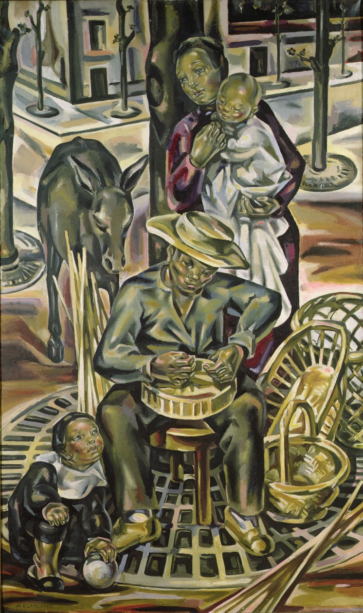 Košíkář, kolem roku 1925 od Maria Blanchard