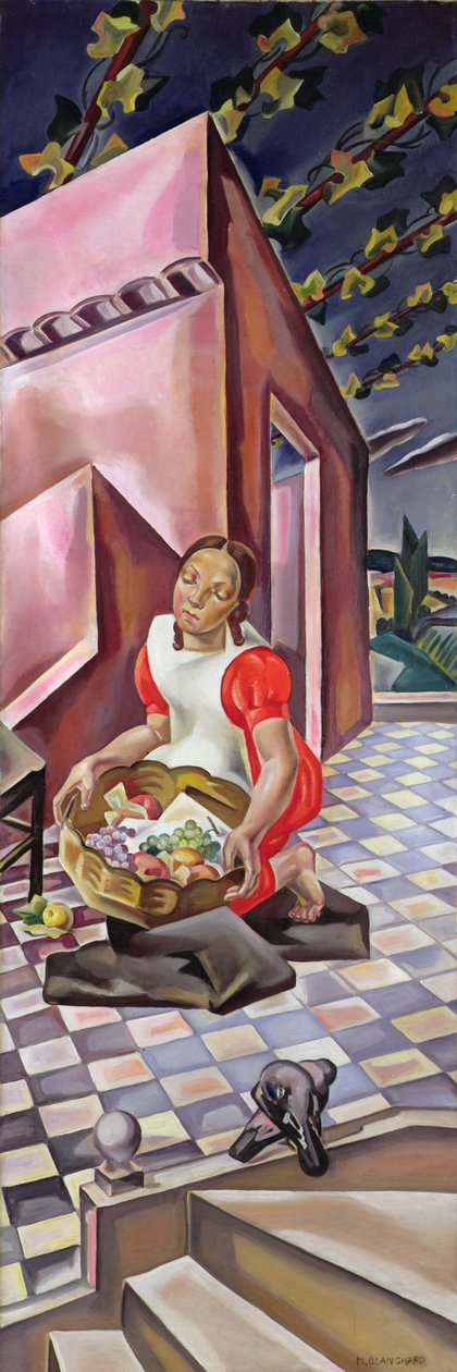 Mladá dívka s košíkem ovoce, před rokem 1922 od Maria Blanchard