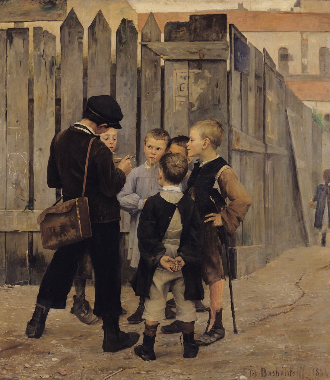 Setkání, 1884 od Maria Konstantinova Bashkirtseva
