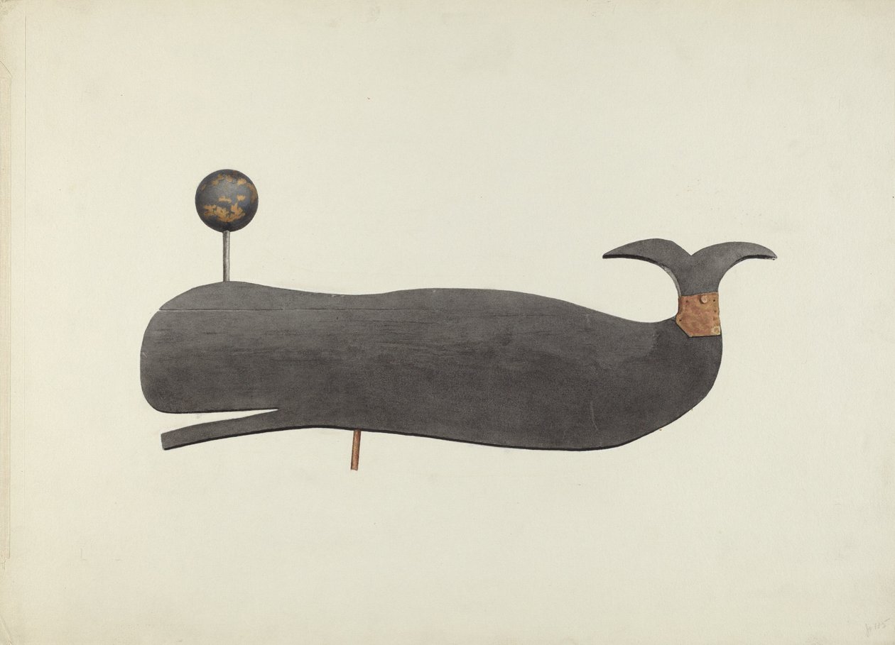 Whale Weather Vane, c. 1938. od Marian Page