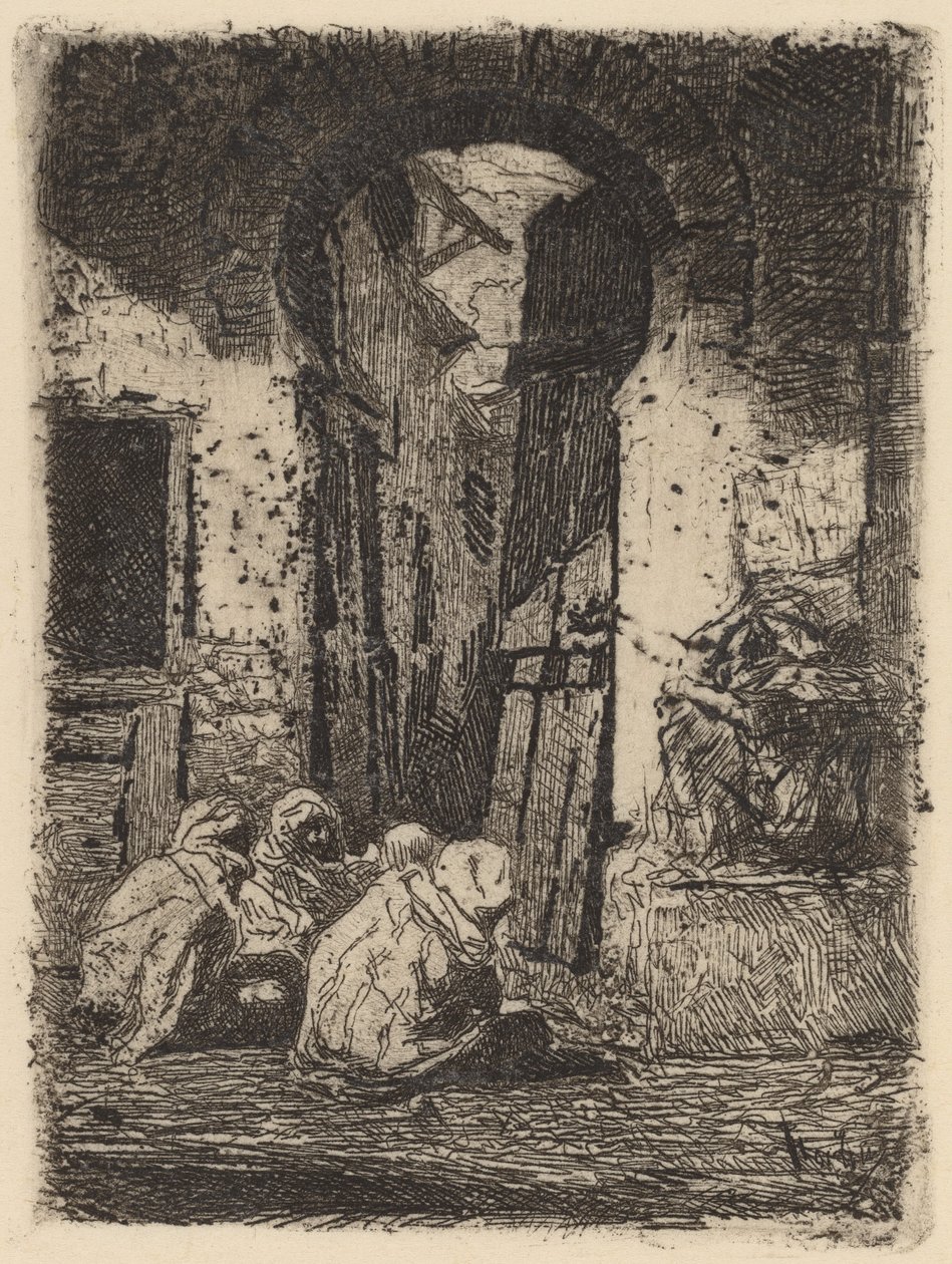Tanger (sedící Arabové) od Marià Fortuny