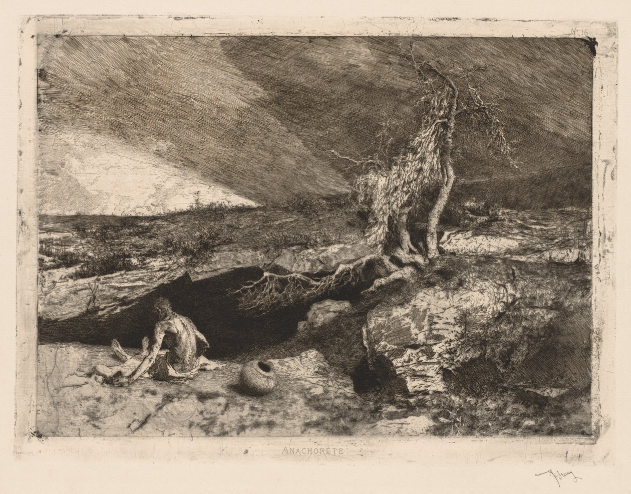 Anachorete. od Mariano José María Bernardo Fortuny y Carbó
