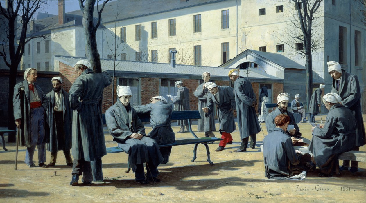 Rekonvalescenti, 1861 od Marie Francois Firmin Girard