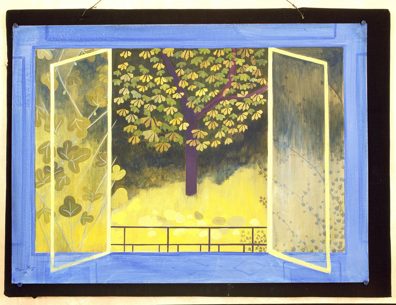 The Chestnut Tree, 1987 (akryl na palubě) od Marie Hugo