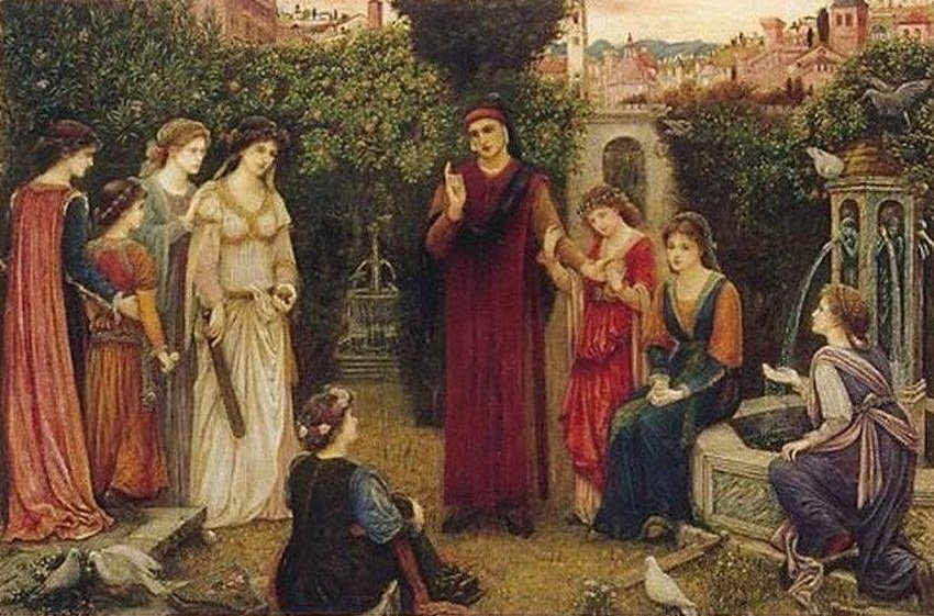 Dante ve Veroně od Marie Spartali Stillman