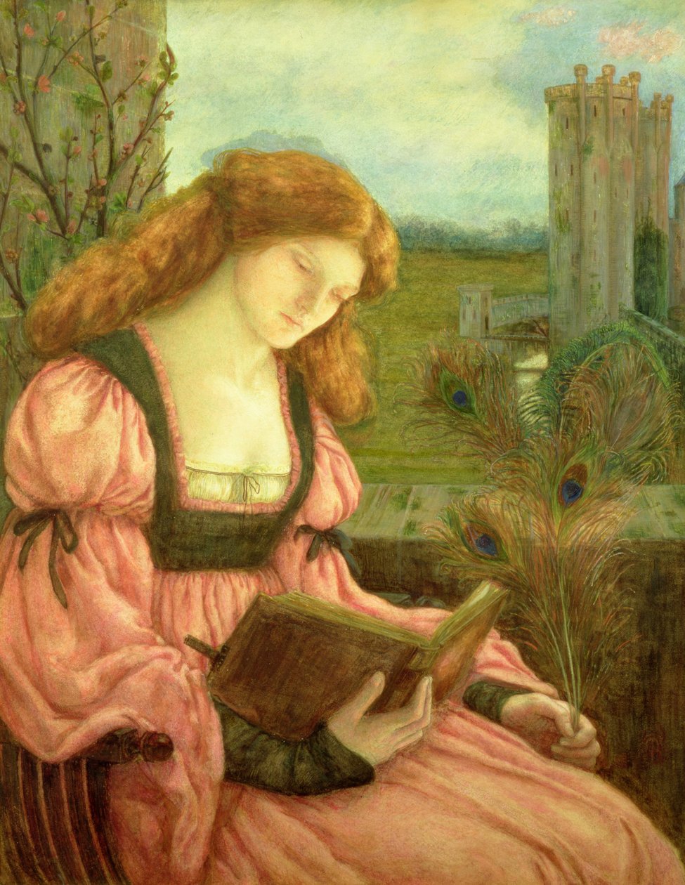 svatá Barbora (tempera na papíře) od Marie Spartali Stillman
