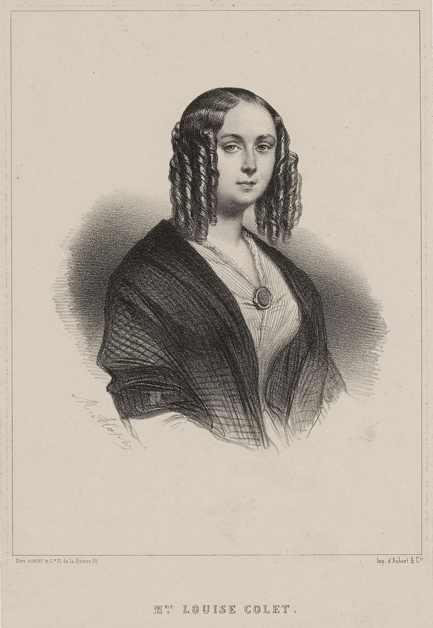 Louise Colet, 1843. od Marie Alexandre Menut Alophe