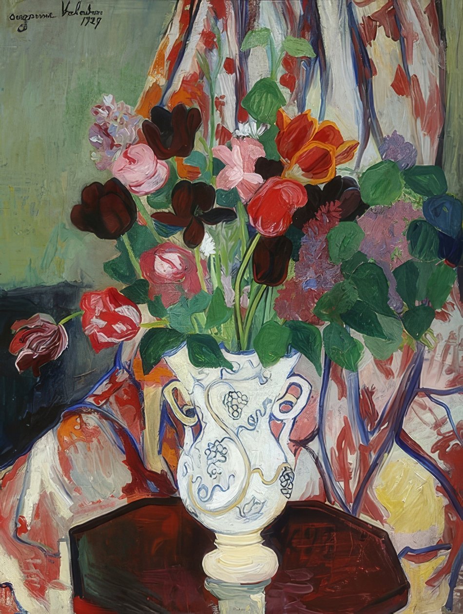 Váza s tulipány. 1927 od Marie Clementine (Suzanne) Valadon