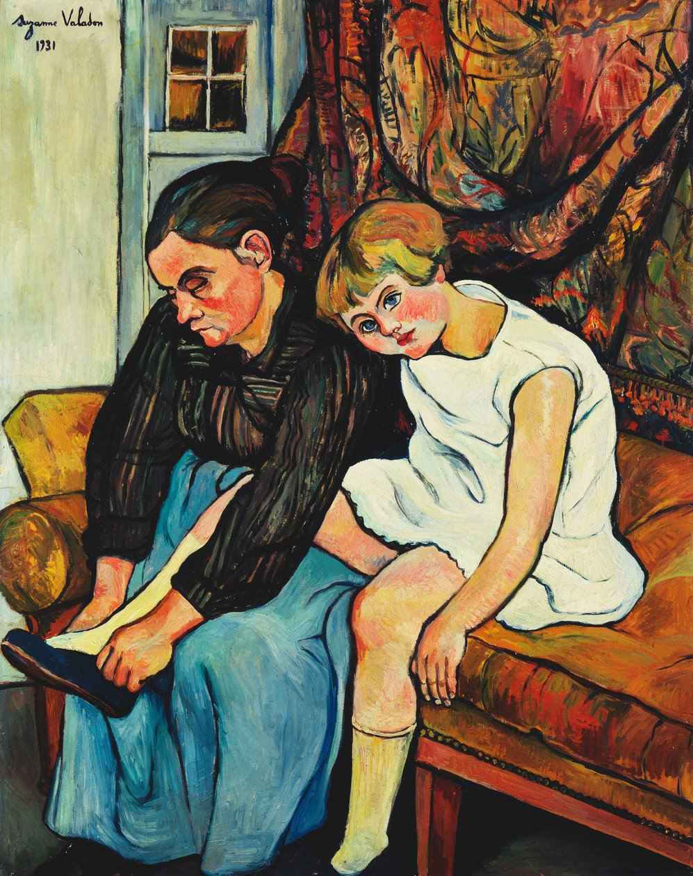 Babička oblékala malou holčičku, 1931 od Marie Clementine Valadon