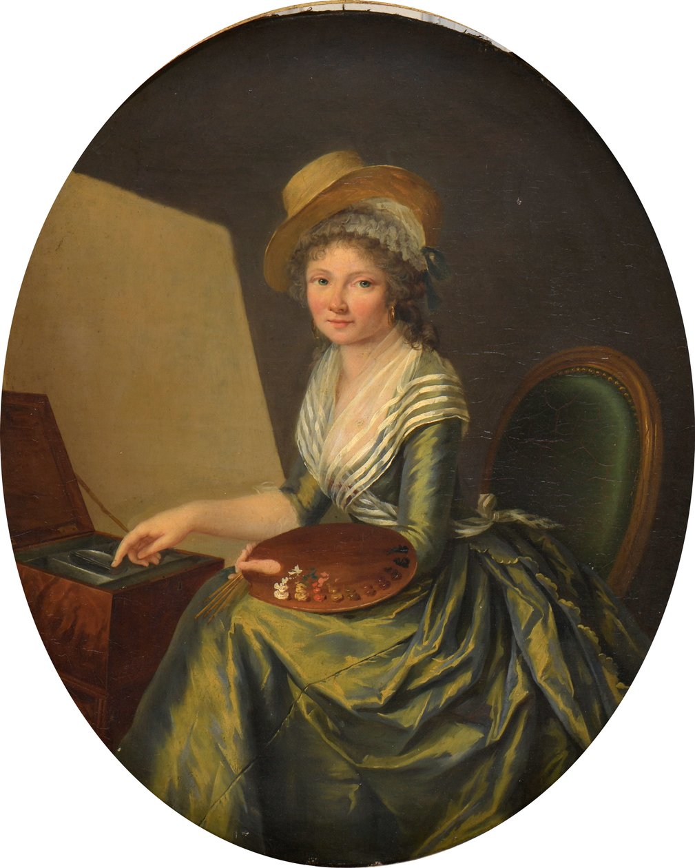 Autoportrét se stojanem. od Marie Elisabeth Lemoine