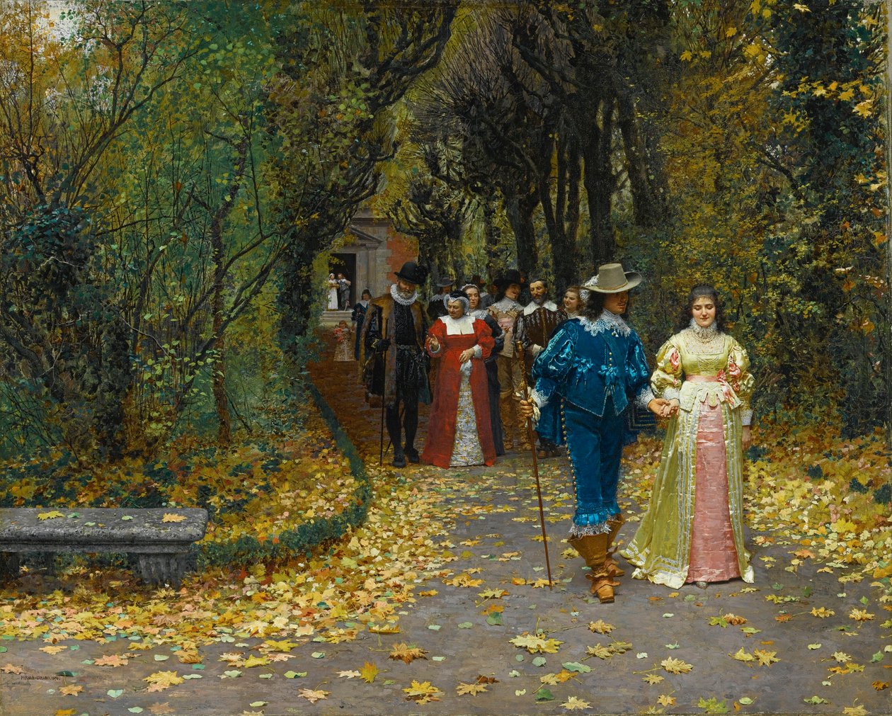 Francouzština:  Les fiancés Snoubenci od Marie Francois Firmin Girard