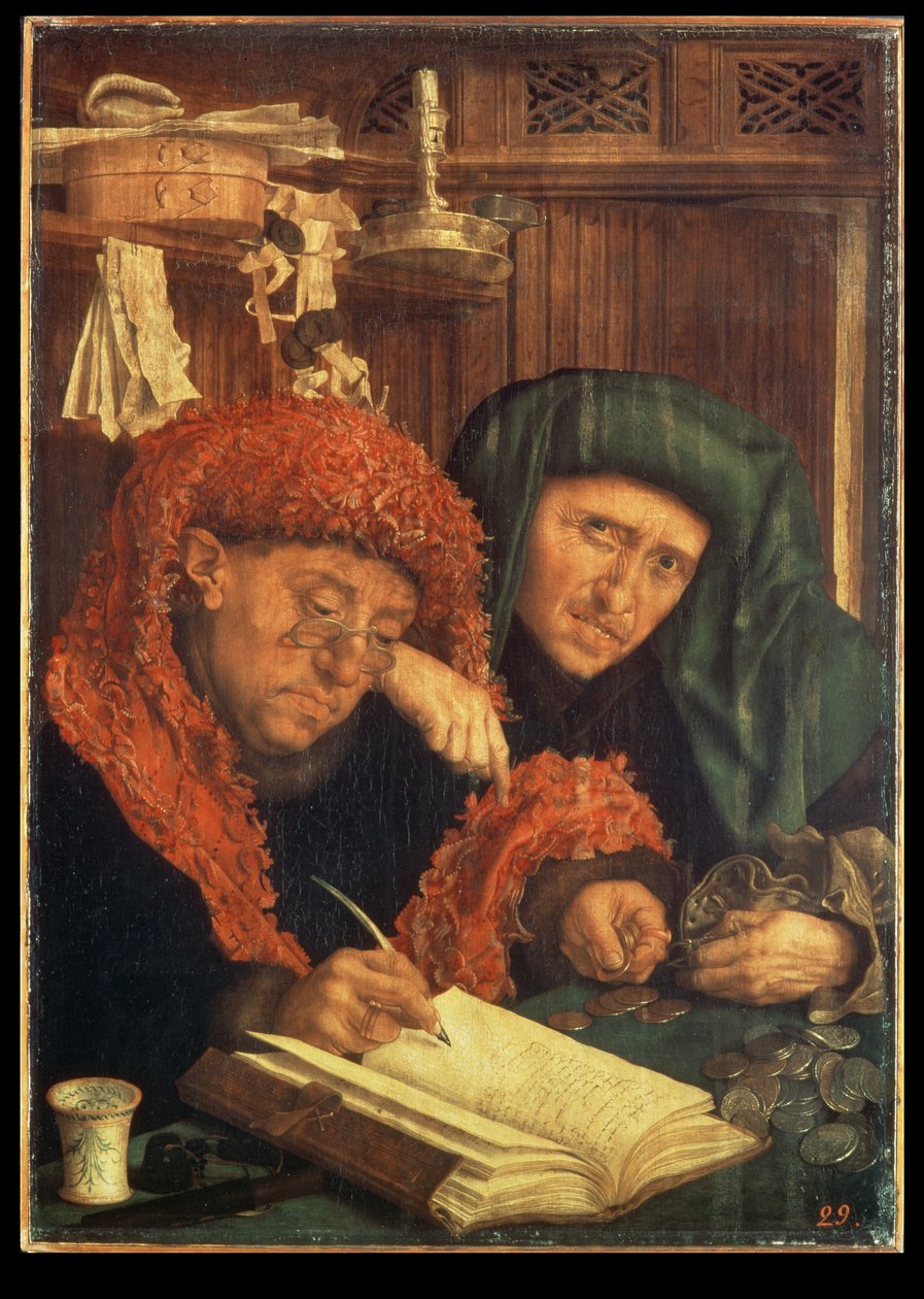 Výběrčí daní, 1550 (panel) od Marinus van Roejmerswaelen