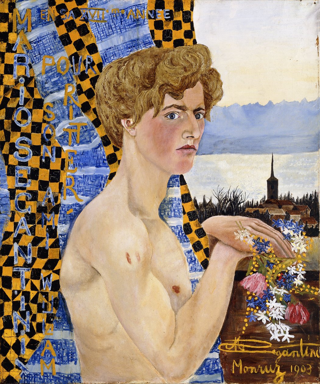 Autoportrét, 1903 od Mario Segantini