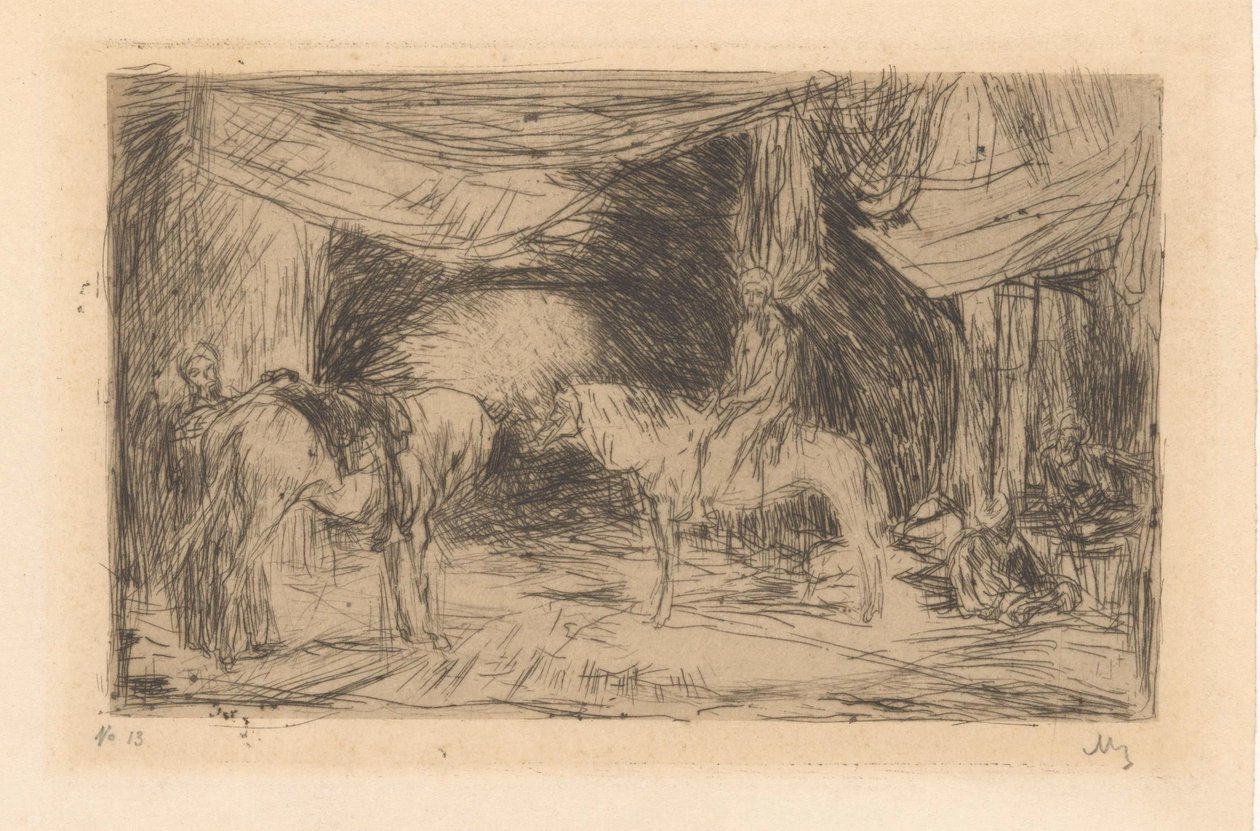 Bazar ve Smyrně od Marius Bauer (signed by artist)