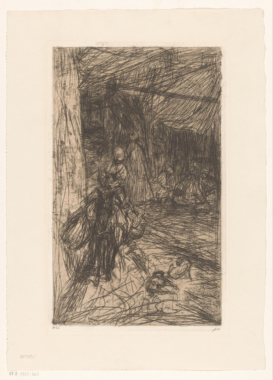 Chlapec na oslu od Marius Bauer (signed by artist)