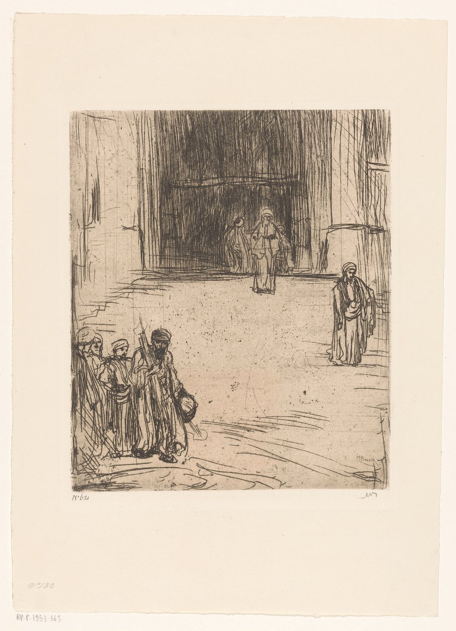 Mešita v Konstantinopoli od Marius Bauer (signed by artist)