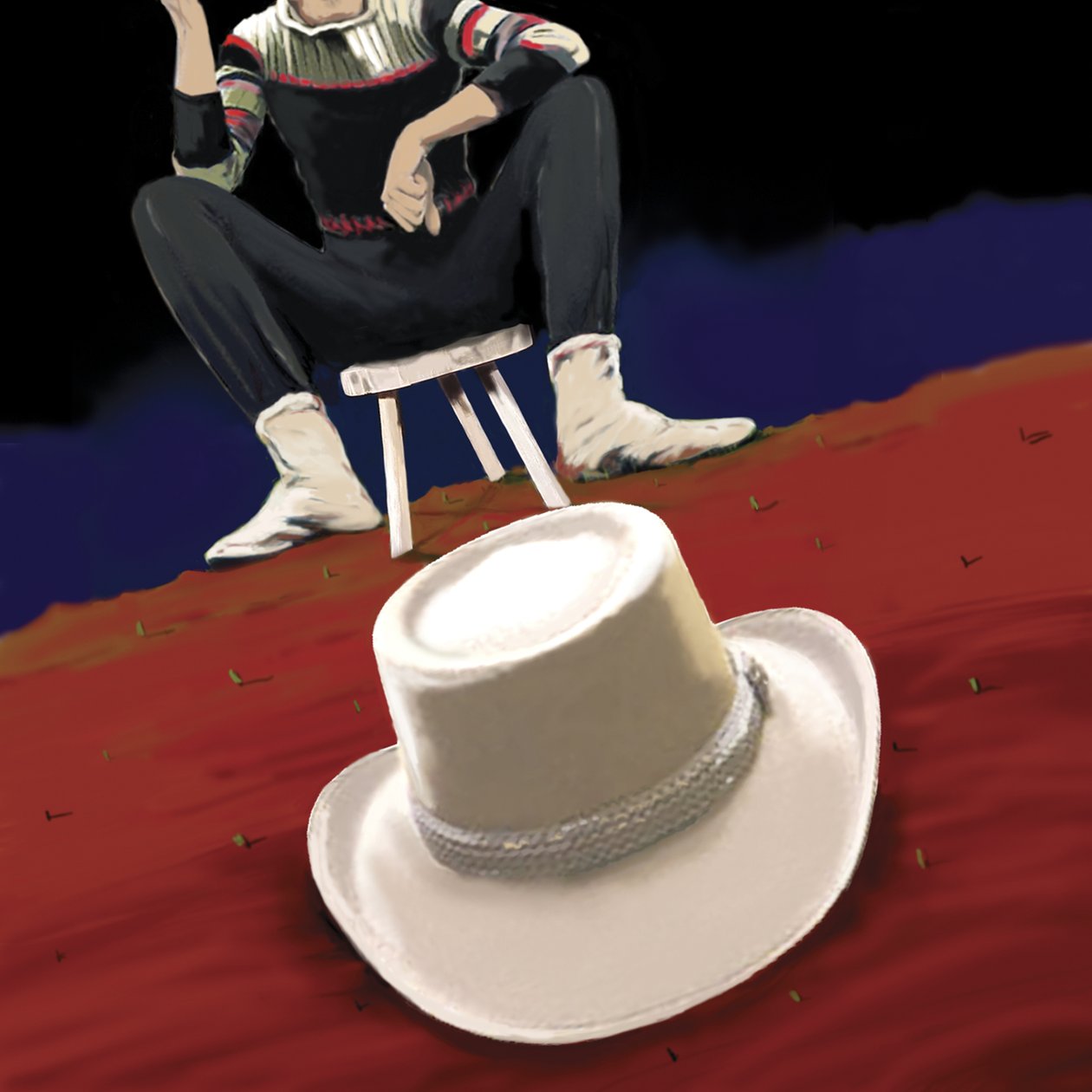 The White Hat, 2008 (akryl na plátně) od Marjorie Weiss