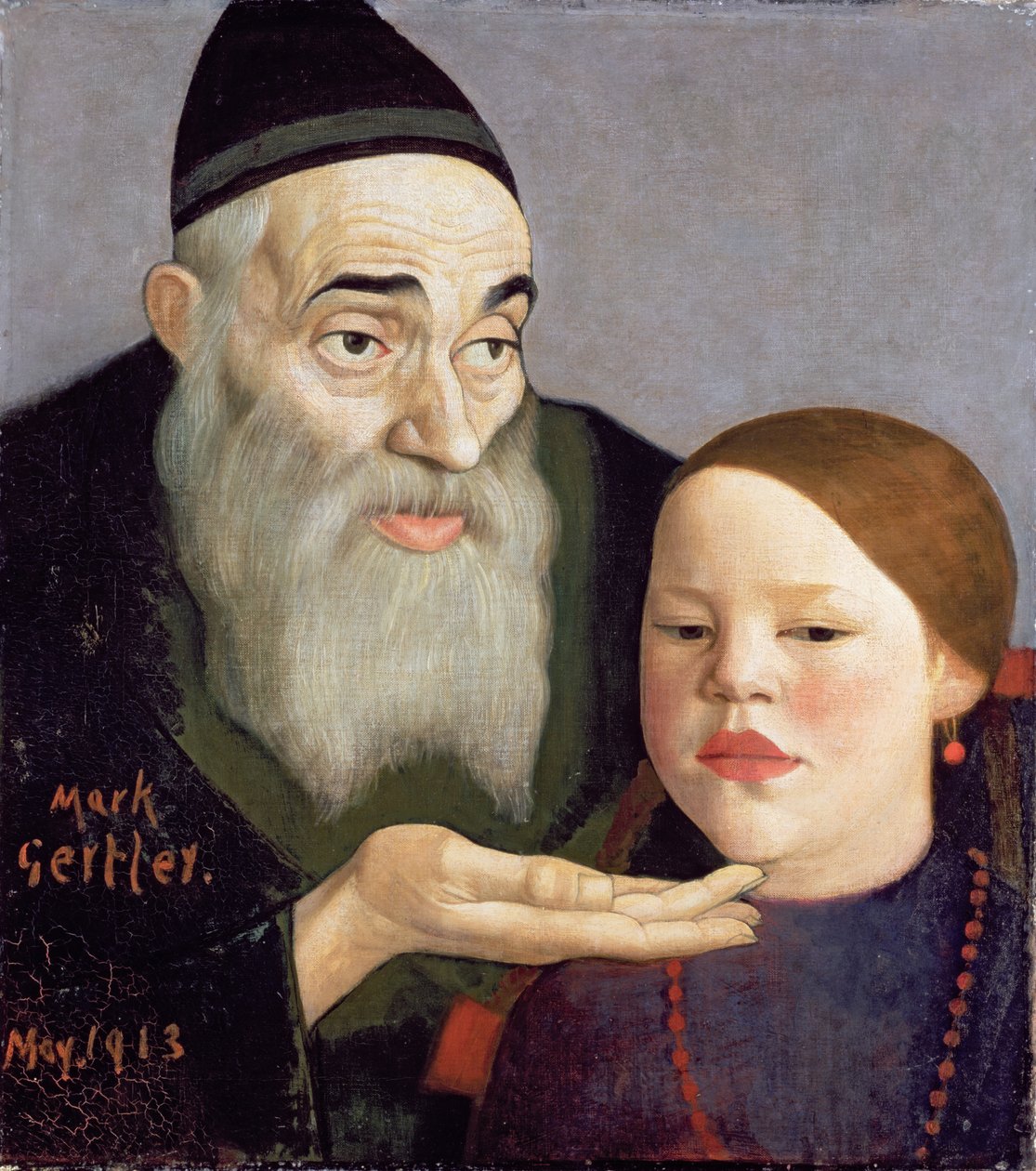 Rabín a jeho vnuk, 1913 od Mark Gertler