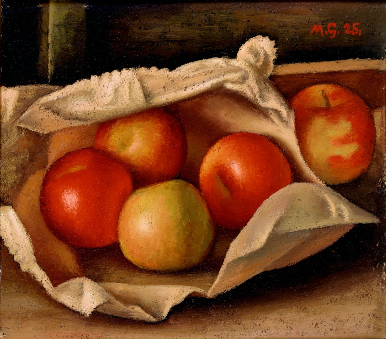 Jablka v sáčku, 1925 od Mark Gertler