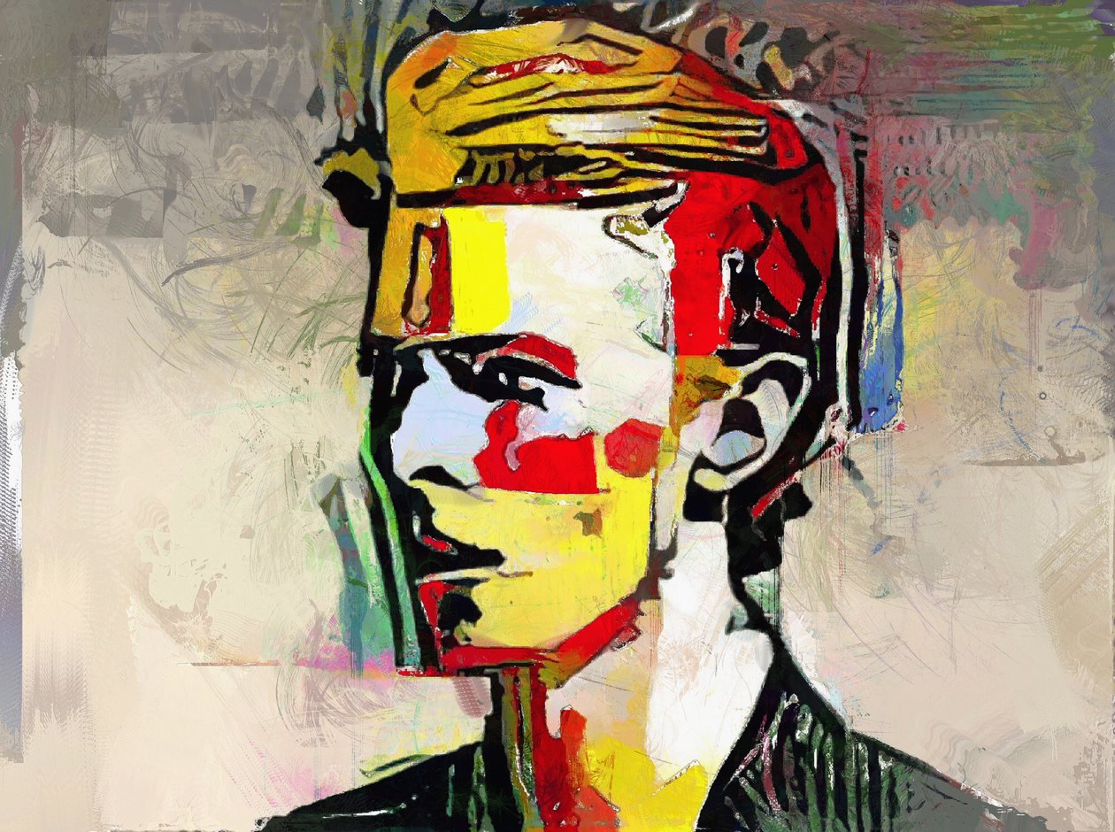 Picasso v novém pojetí - David Bowie (malba) od Mark Gordon