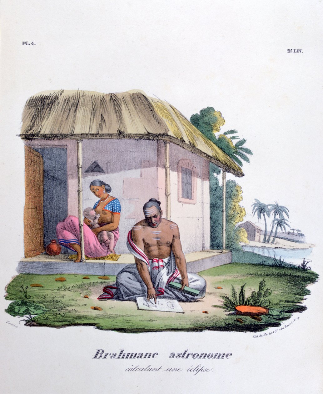 Brahmin Astronomer, Calculating the Eclipse, 1828 od Marlet et Cie