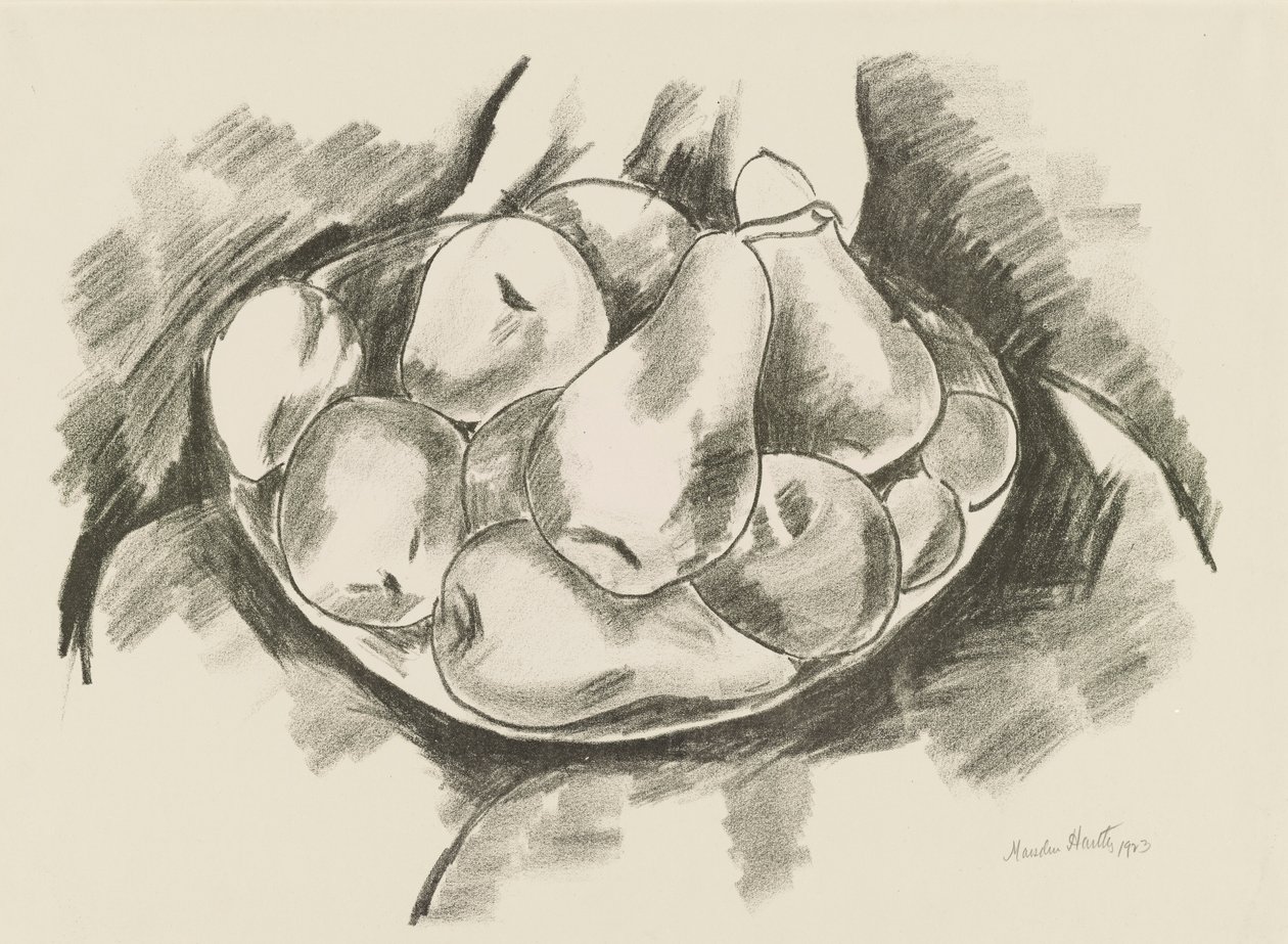 Pokrm z jablek a hrušek od Marsden Hartley