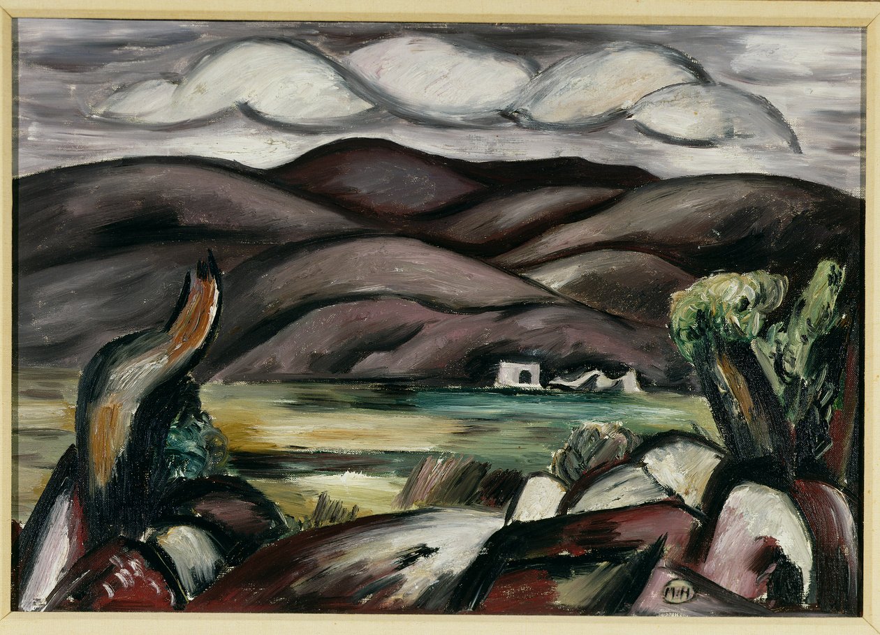 Krajina, Nové Mexiko (olej na plátně) od Marsden Hartley