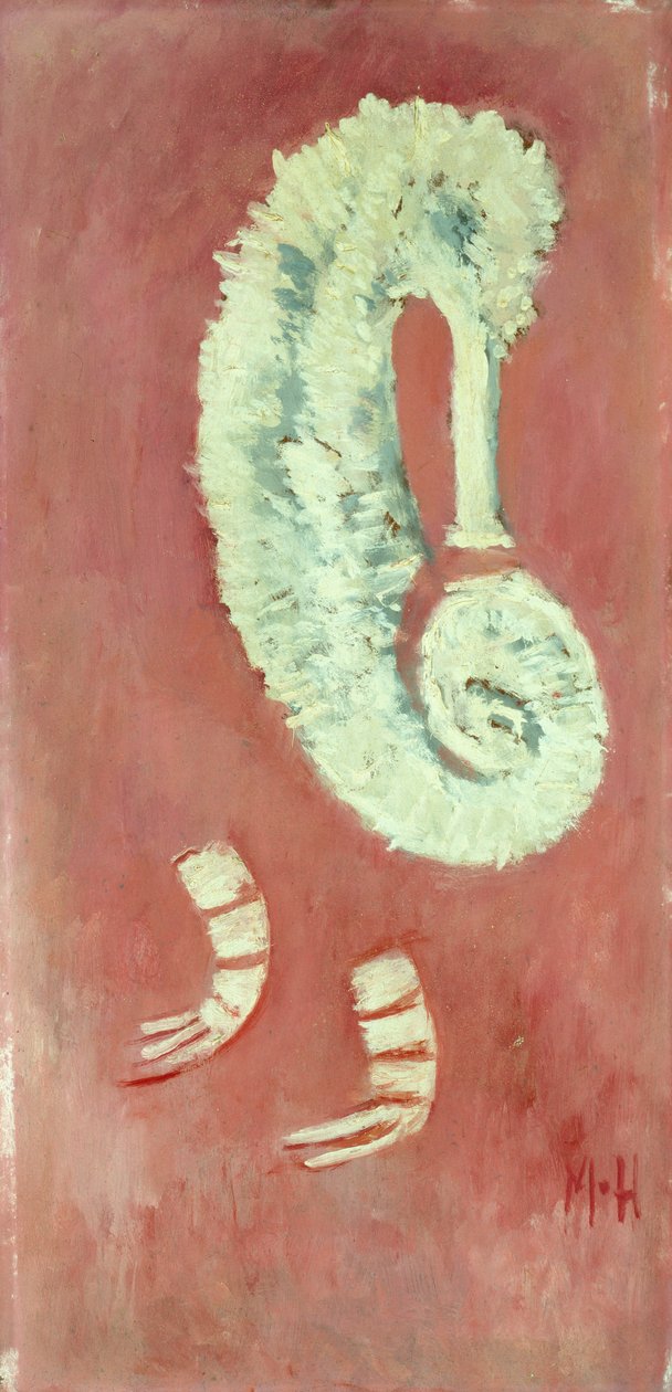 Mořský koník a krevety od Marsden Hartley