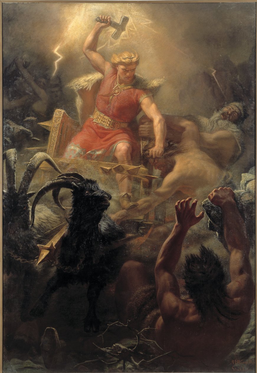 Thorův boj s obry od Mårten Eskil Winge