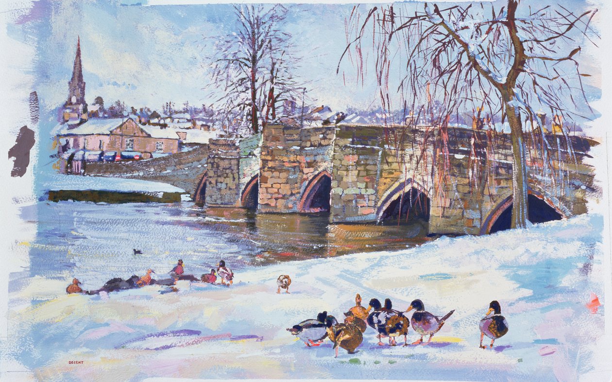 Bakewell Bridge, 1998 (kvaš) od Martin Decent