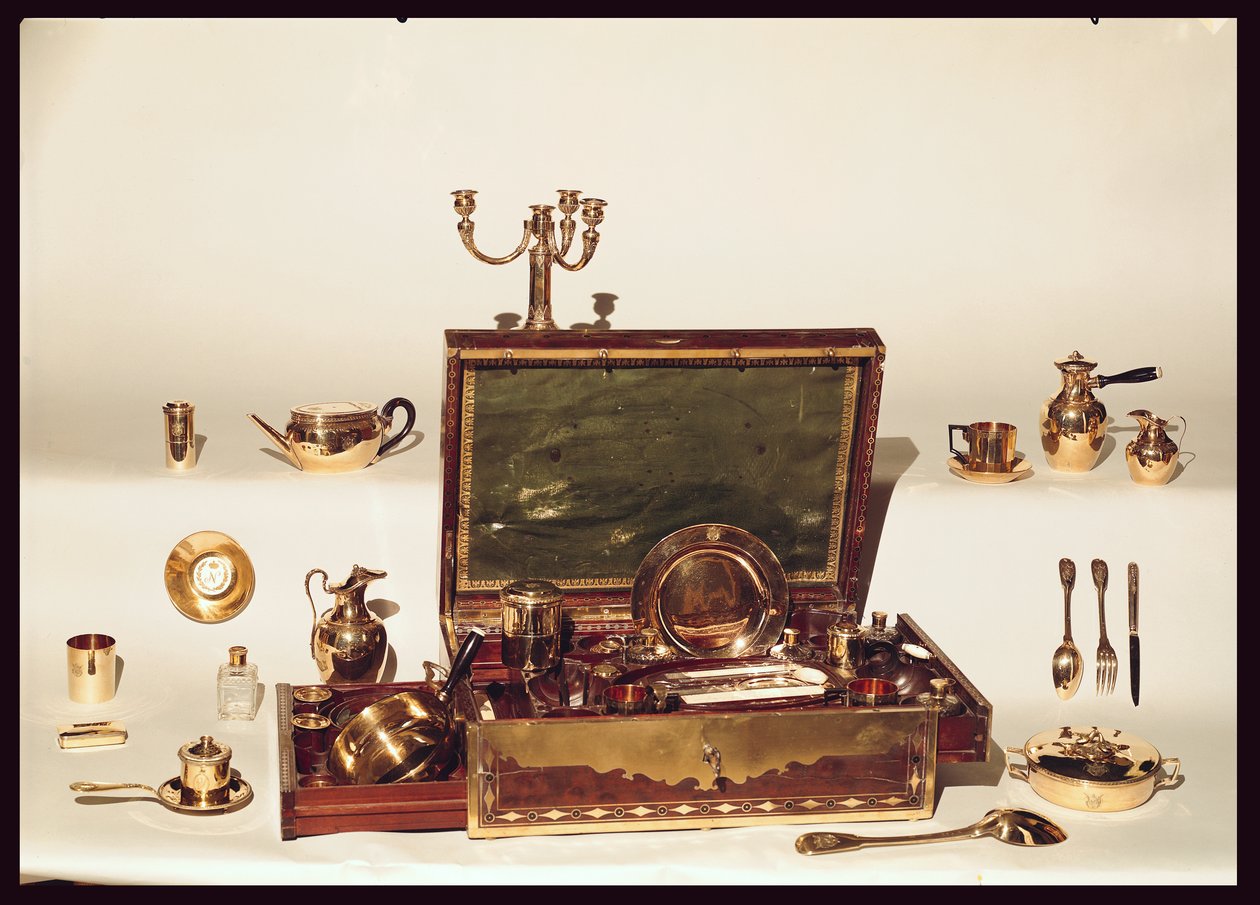 Necessaire patřící Napoleonovi I. (1769-1821) (dřevo se zlatou intarzií) od Martin Guillaume Biennais