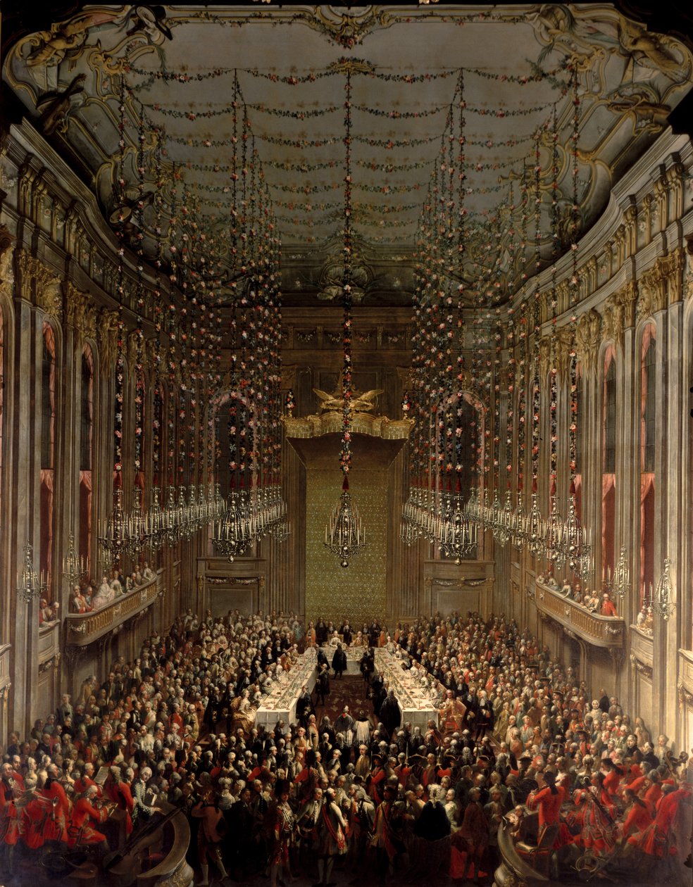 Banket v Redoutensaal, Vídeň, 1760 od Martin II Mytens or Meytens